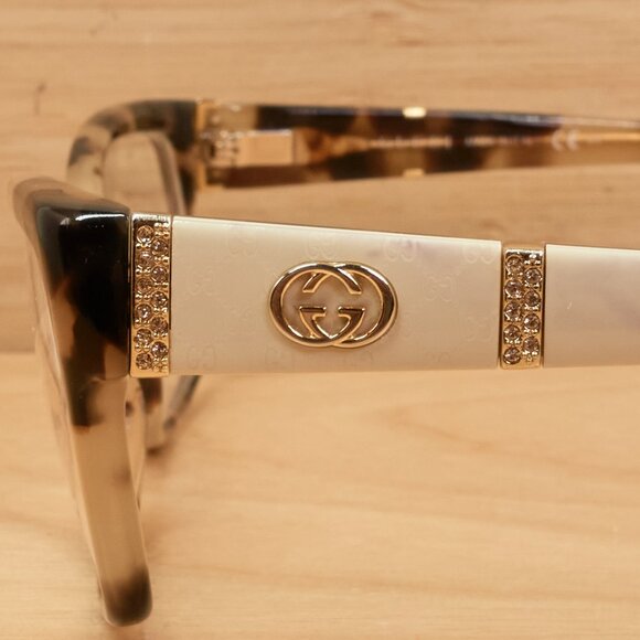 Gucci GG3559 L7B Glasses / Tortoise Ivory Frame / Gold GG Logo / Made in Italy - Picture 5 of 10